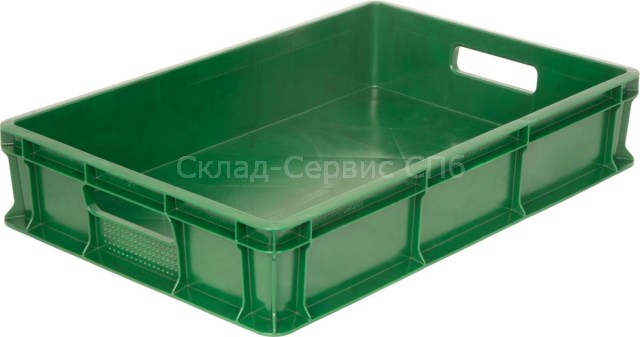 Ящик пластиковый универсальный 22 л, 600х400х120 мм, с ручками фото #1289