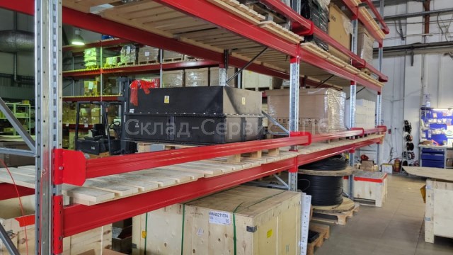 Фронтальный паллетный стеллаж 4000х5670х1000 мм, 2 секции, 3 уровня фото #2023