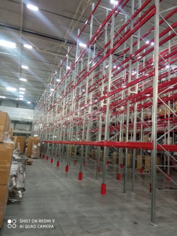 Фронтальный паллетный стеллаж 4000х7470х1000 мм, 2 секции, 3 уровня фото #2067
