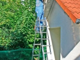 Шарнирная телескопическая лестница KRAUSE с перекладинами и 4 удлинителями боковин фото #3016