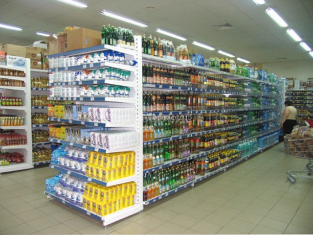 Стеллаж торговый островной 2200х650х400 мм (300) фото #3659