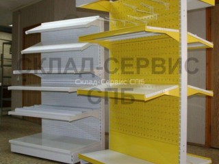 Стеллаж торговый островной 2200х650х400 мм (300) фото #3660