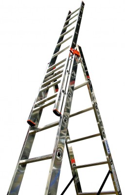 Многоцелевая трехсекционная лестница KRAUSE с перекладинами фото #452