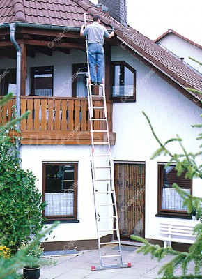 Многоцелевая трехсекционная лестница KRAUSE с перекладинами фото #453