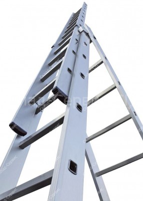 Универсальная профессиональная трехсекционная лестница KRAUSE фото #454
