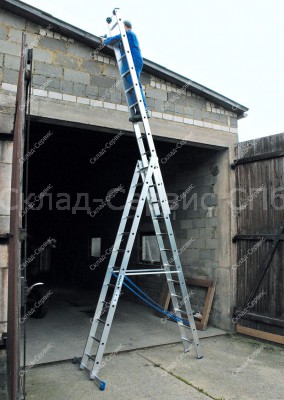 Универсальная профессиональная трехсекционная лестница KRAUSE фото #468