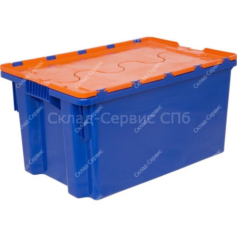 Ящик пластиковый Safe PRO с крышкой, 52 л, 600х400х300 мм фото #541