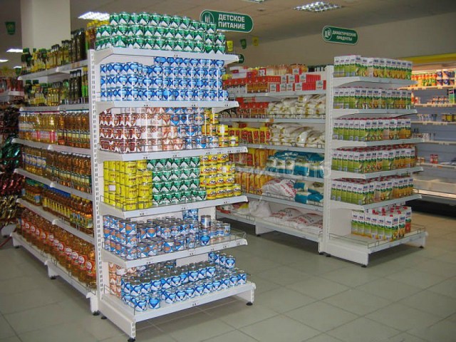 Стеллаж торговый торцевой 1600х650х400 (300) фото #634