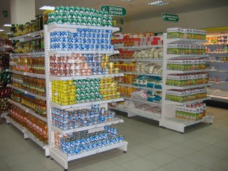 Стеллаж торговый торцевой 1600х650х400 (300) фото #634
