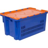 Ящик пластиковый Safe PRO с крышкой, перфорированный, 52 л, 600х400х350 мм