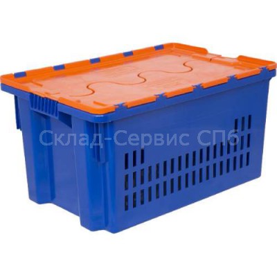 Ящик пластиковый Safe PRO с крышкой, перфорированный, 52 л