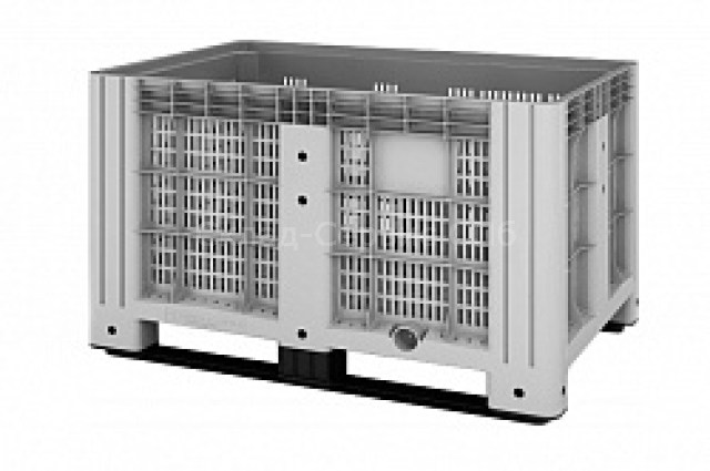 Пластиковый контейнер SDBOX 1208 PS перфорированный на полозьях, 470 л