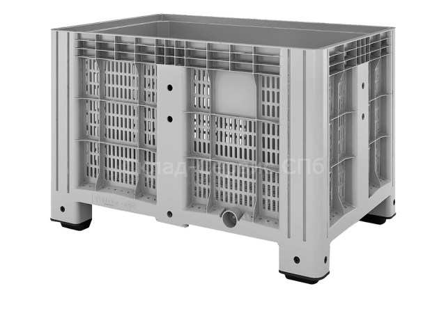 Пластиковый контейнер SDBOX 1208 P перфорированный на ножках, 470 л