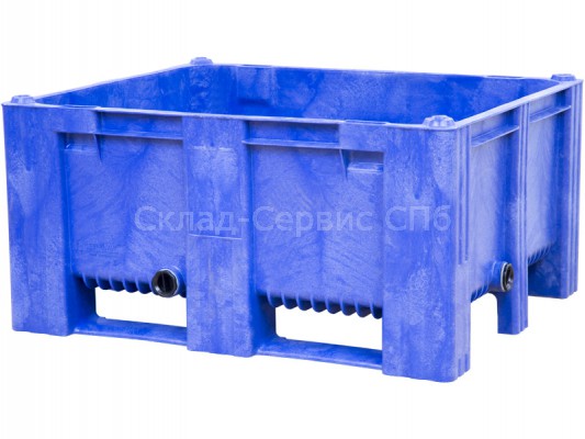 Пластиковый контейнер BoxPallet 10-100-ОА-ACE-2 (580) 2хСП2 сплошной на полозьях, 460 л