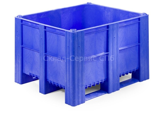 Пластиковый контейнер Big Box C-Box 1210 S (740) сплошной на полозьях, 610 л