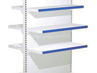 Стеллаж торговый островной 2200х650х400 мм (300)