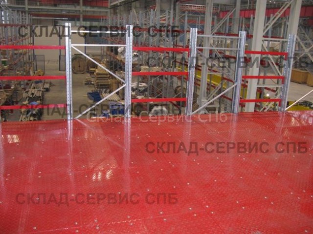 Монтаж мезонина на базе паллетных стеллажей